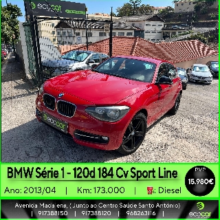 BMW Serie 1 120 d 184 cv Sport Line Gasóleo