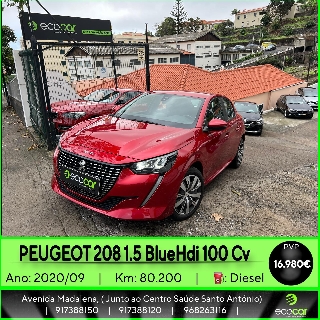 PEUGEOT 208 1.5 BlueHDI 100 cv Gasóleo