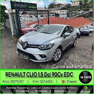RENAULT CLIO 1.5 DCI 90 cv - CAIXA AUTOMÁTICA Gasóleo