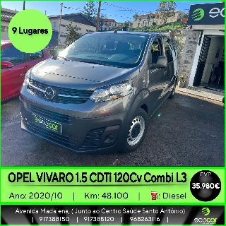 OPEL VIVARO 1.5 CDTI 120 cv Combi L3 Gasóleo