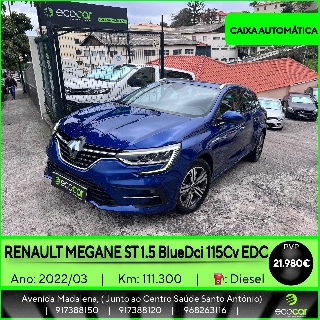 RENAULT MEGANE ST 1.5 BlueDCI 115 cv - CAIXA AUTOMÁTICA Gasóleo