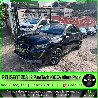 PEUGEOT 208 1.2 PureTech 100 cv Allure Pack Gasolina