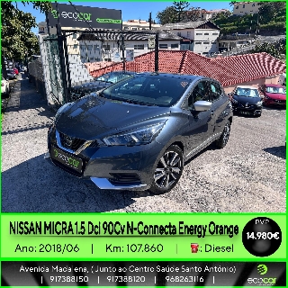 NISSAN MICRA 1.5 DCI 90 CV N-CONNECTA ENERGY ORANGE Gasóleo