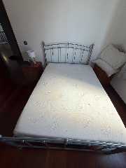 Standard Double Bed (Metal Frame & Mattress)