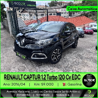 RENAULT CAPTUR 1.2 Turbo 120 cv - CAIXA AUTOMÁTICA Gasolina