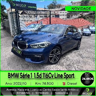 BMW Serie 1 1.5 d 116 CV Line Sport Gasóleo