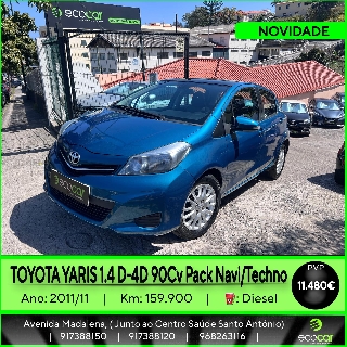 TOYOTA YARIS 1.4 D-4D 90 cv Pack Navi/Techno Gasóleo