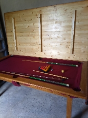 Mesa de Bilhar 2 em 1 (Bilhar + Mesa de Jantar) em Madeira