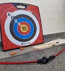 Arco e fecha mais alvo e alvo para setas