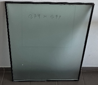 Janela em aluminio com vidro duplo