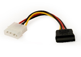 Cabo SATA Macho -> Molex 4 Pinos Macho (15cm) - GEMBIRD